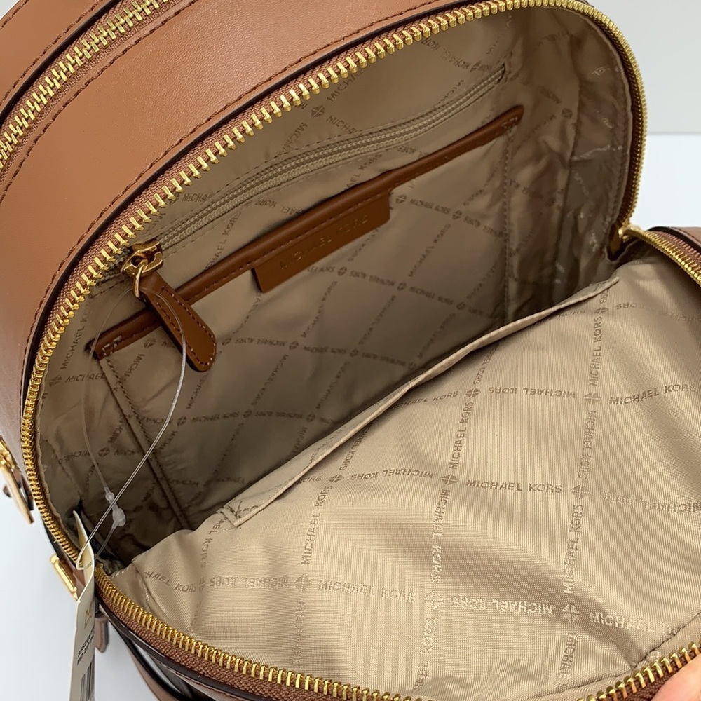 MICHAEL KORS JAYCEE MEDIUM BACKPACK BROWN SIGNATURE COLOR - Picture 12 of 16